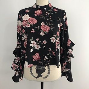 Black floral top